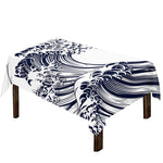 Japanese Kanagawa Wave Print Tablecloth