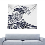 Japanese Kanagawa Wave Print Tapestry