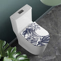 Japanese Kanagawa Wave Print Toilet Lid Cover