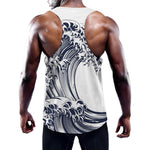 Japanese Kanagawa Wave Print Training Tank Top