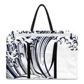 Japanese Kanagawa Wave Print Utility Tote Bag