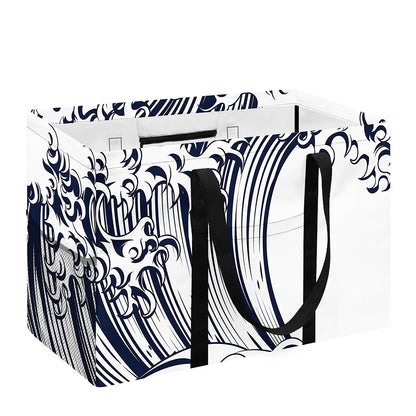 Japanese Kanagawa Wave Print Utility Tote Bag
