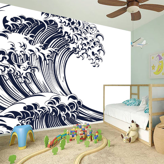 Japanese Kanagawa Wave Print Wall Sticker