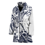 Japanese Kanagawa Wave Print Women's Bathrobe