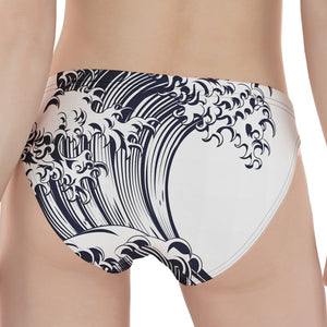 Japanese Kanagawa Wave Print Women's Panties