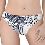 Japanese Kanagawa Wave Print Women's Thong