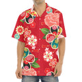 Japanese Kimono Pattern Print Aloha Shirt