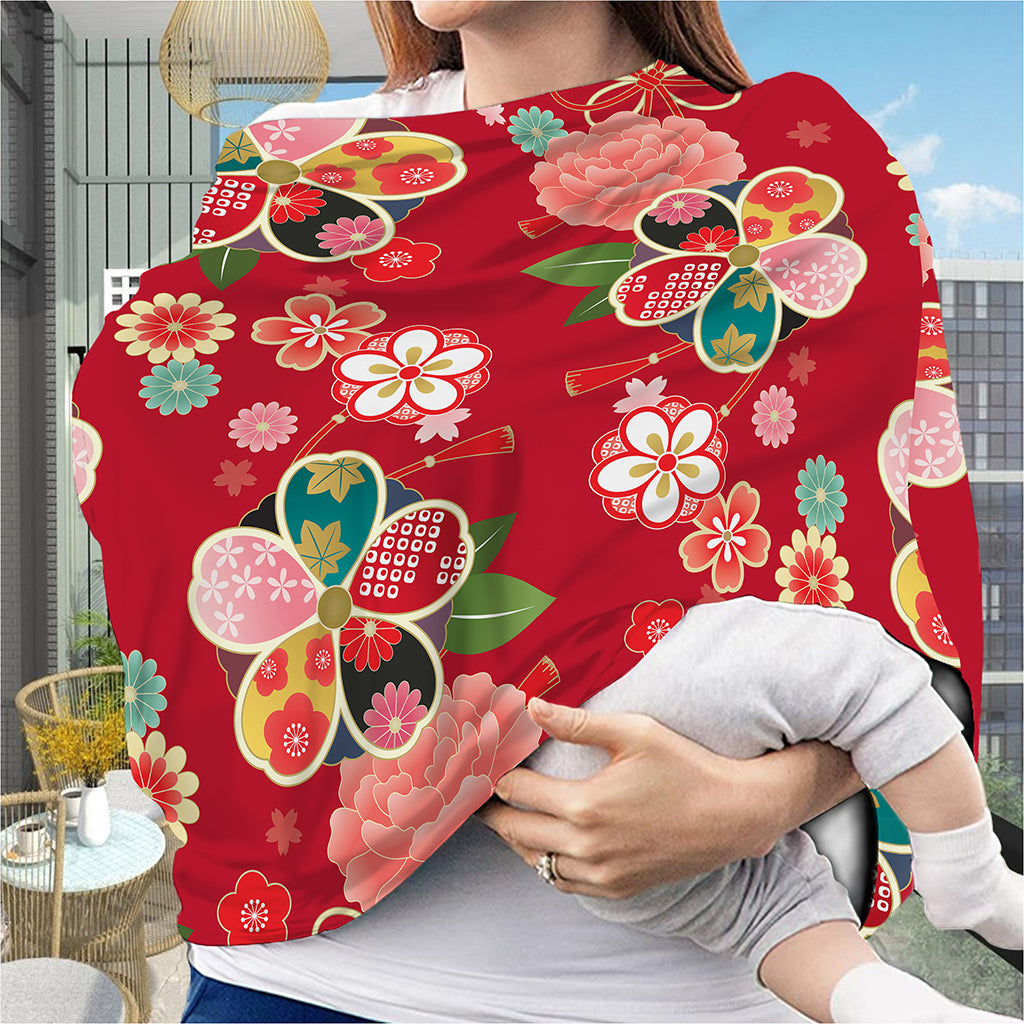 Japanese Kimono Pattern Print Baby Seat Cover
