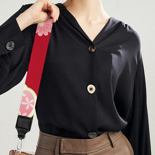 Japanese Kimono Pattern Print Bag Strap