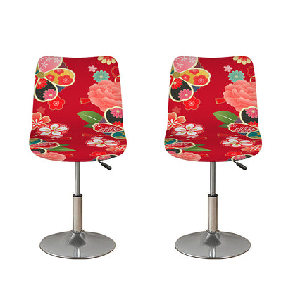 Japanese Kimono Pattern Print Bar Stool Covers