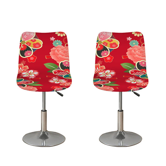 Japanese Kimono Pattern Print Bar Stool Covers