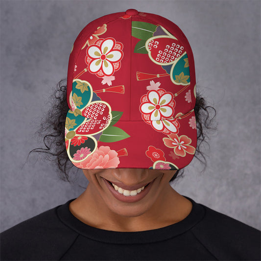 Japanese Kimono Pattern Print Baseball Cap