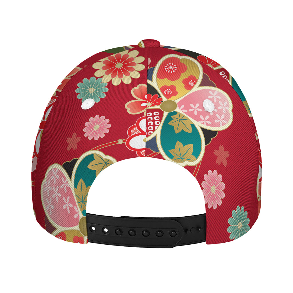 Japanese Kimono Pattern Print Baseball Cap
