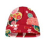 Japanese Kimono Pattern Print Beanie