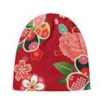 Japanese Kimono Pattern Print Beanie