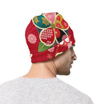 Japanese Kimono Pattern Print Beanie