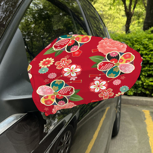 Japanese Kimono Pattern Print Car Side Mirror Covers