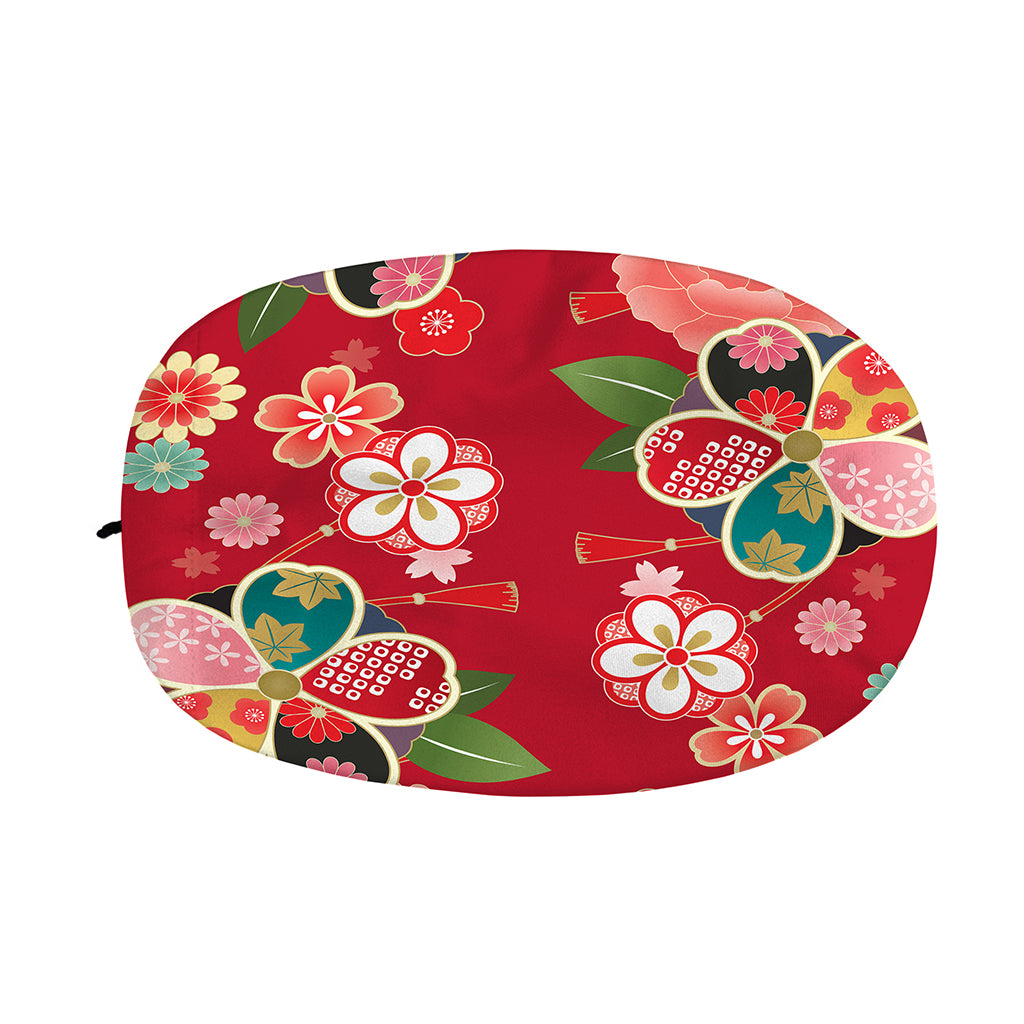 Japanese Kimono Pattern Print Car Side Mirror Covers