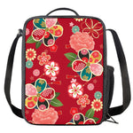 Japanese Kimono Pattern Print Crossbody Lunch Bag