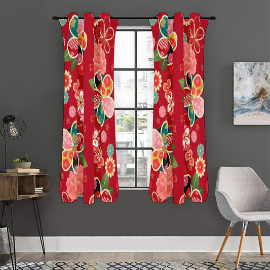 Japanese Kimono Pattern Print Curtain