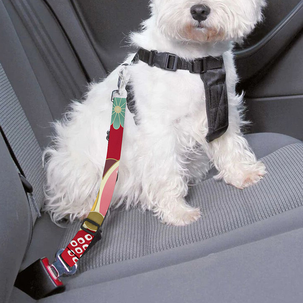 Japanese Kimono Pattern Print Dog Seat Belt