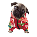 Japanese Kimono Pattern Print Dog Zip Up Hoodie