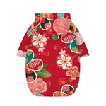 Japanese Kimono Pattern Print Dog Zip Up Hoodie