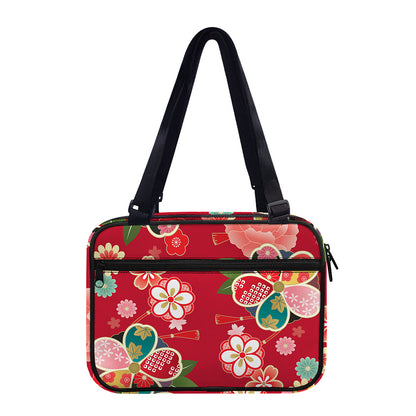 Japanese Kimono Pattern Print Double Strap Bible Bag