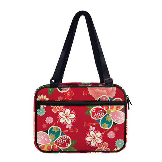 Japanese Kimono Pattern Print Double Strap Bible Bag