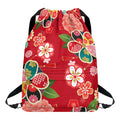 Japanese Kimono Pattern Print Drawstring Backpack