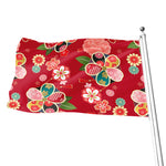 Japanese Kimono Pattern Print Flag
