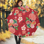Japanese Kimono Pattern Print Foldable Umbrella