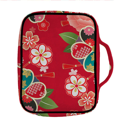 Japanese Kimono Pattern Print Front Pocket Bible Bag