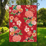 Japanese Kimono Pattern Print Garden Flag