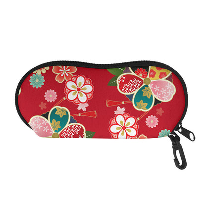 Japanese Kimono Pattern Print Glasses Case