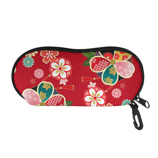Japanese Kimono Pattern Print Glasses Case