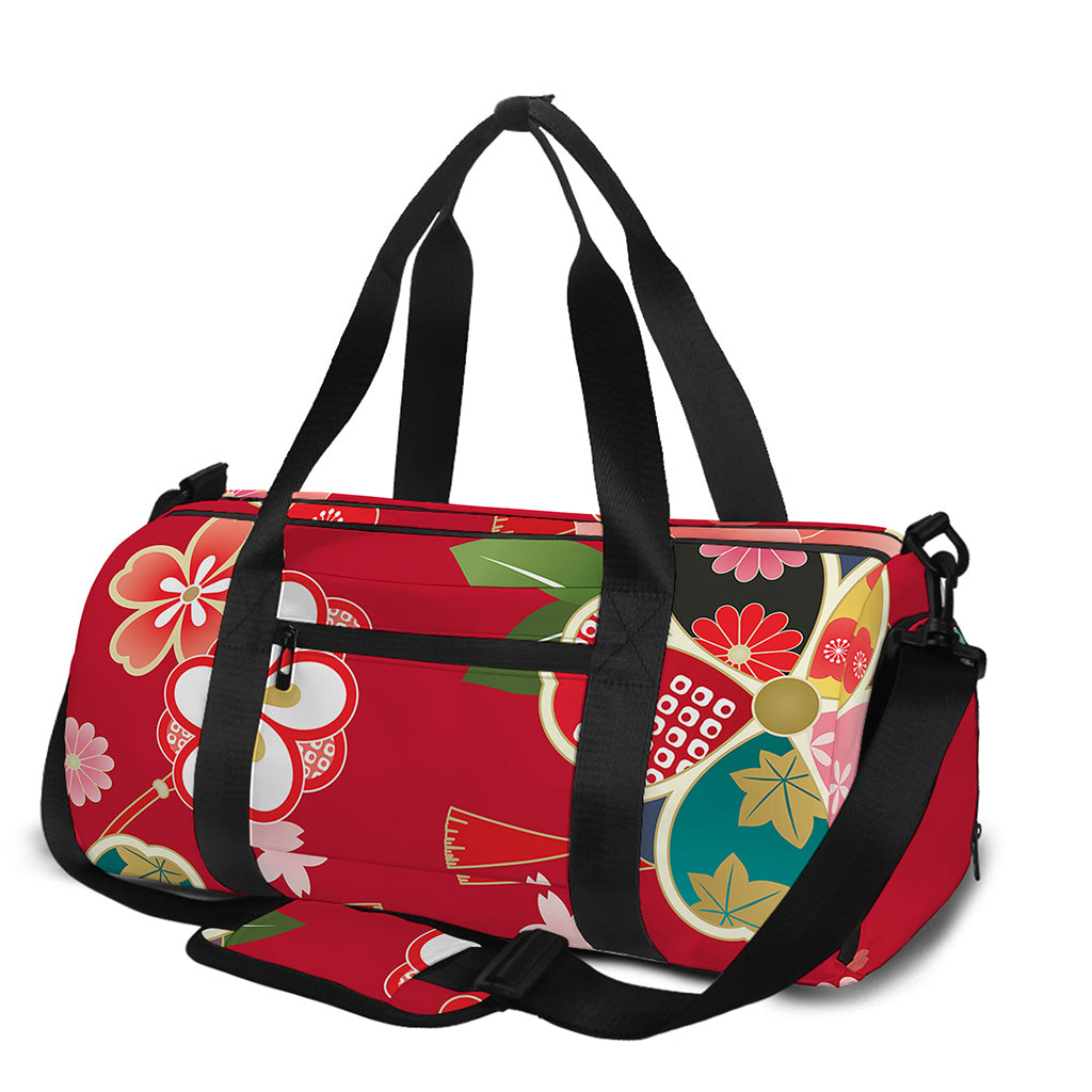Japanese Kimono Pattern Print Gym Bag