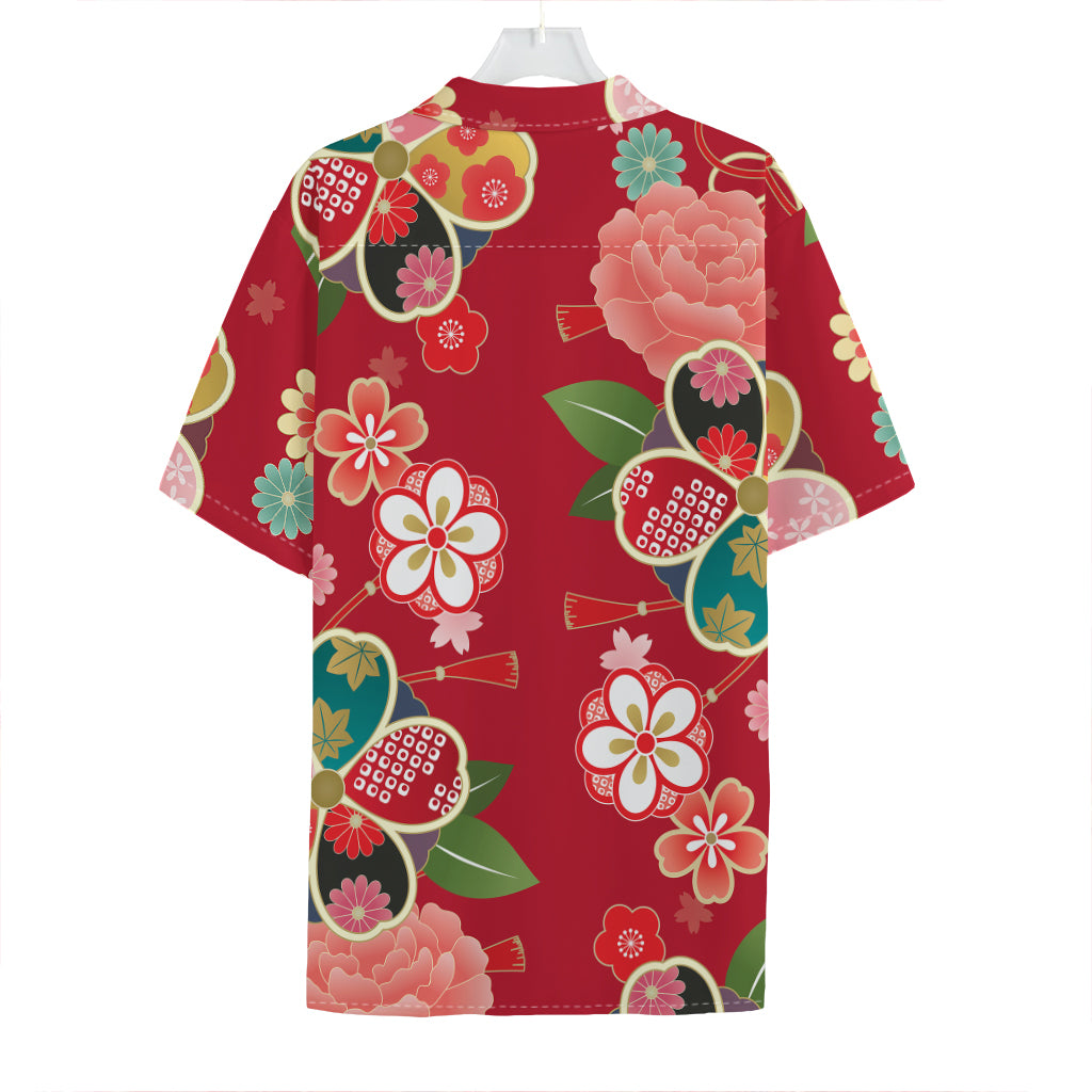 Japanese Kimono Pattern Print Hawaiian Shirt