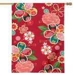Japanese Kimono Pattern Print House Flag