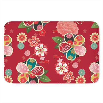 Japanese Kimono Pattern Print Indoor Door Mat