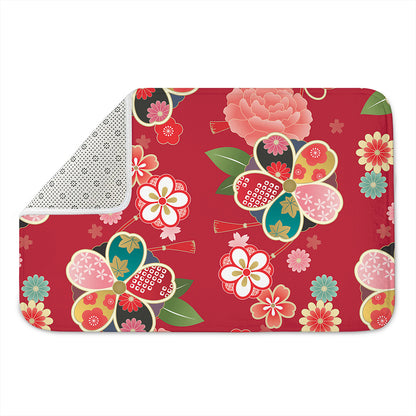 Japanese Kimono Pattern Print Indoor Door Mat