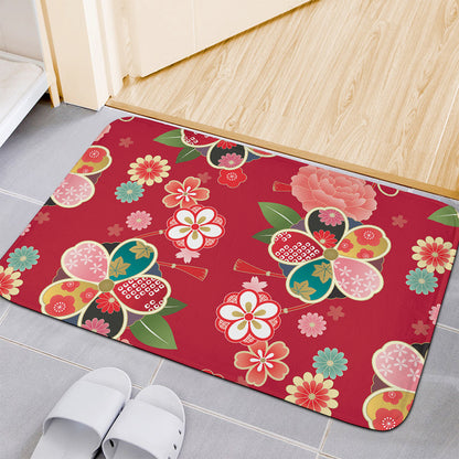 Japanese Kimono Pattern Print Indoor Door Mat
