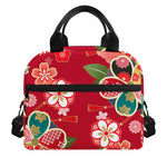Japanese Kimono Pattern Print Insulated Lunch Bag