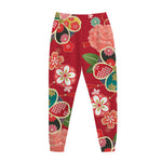 Japanese Kimono Pattern Print Jogger Pants