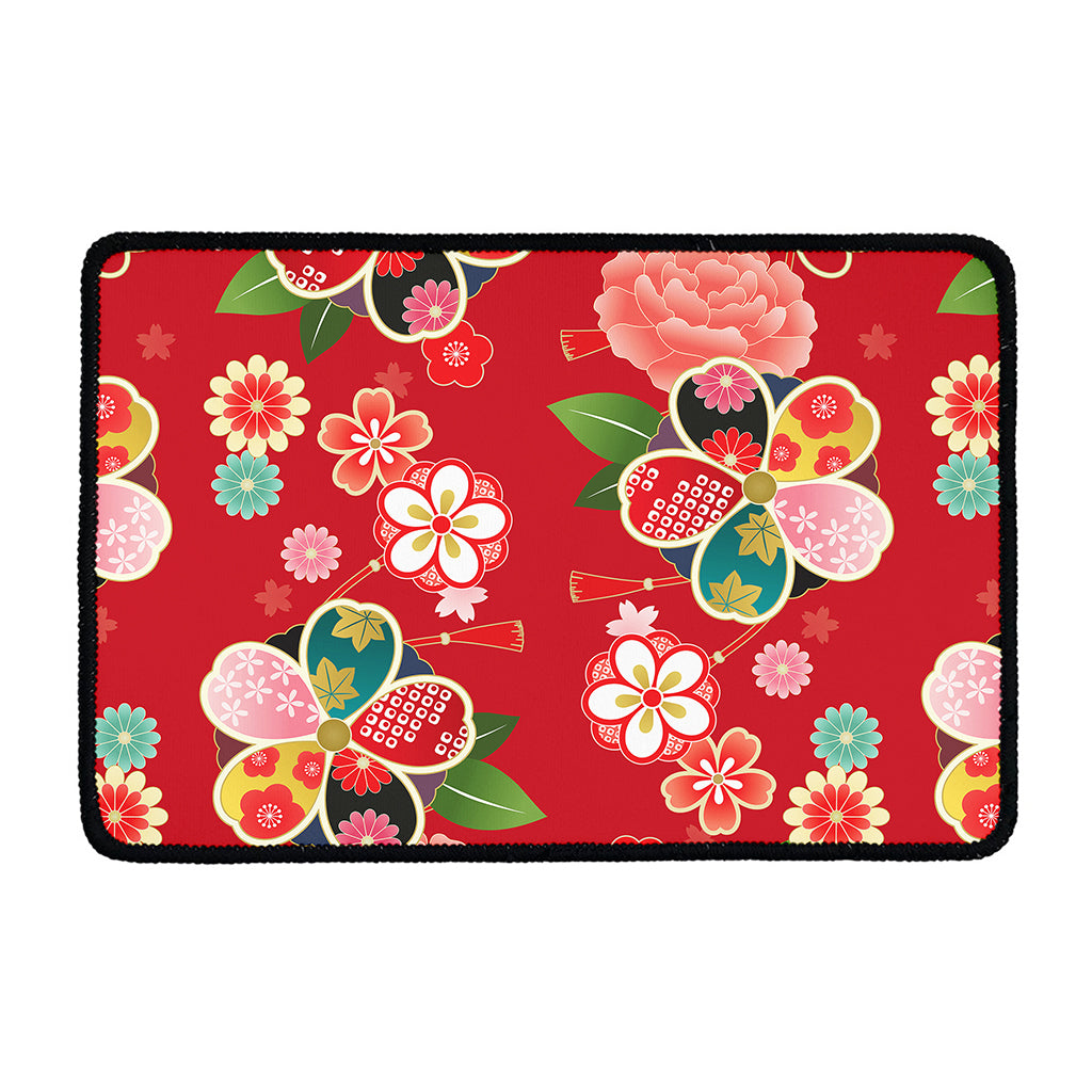 Japanese Kimono Pattern Print Kitchen Mat