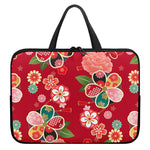 Japanese Kimono Pattern Print Laptop Sleeve With Handle