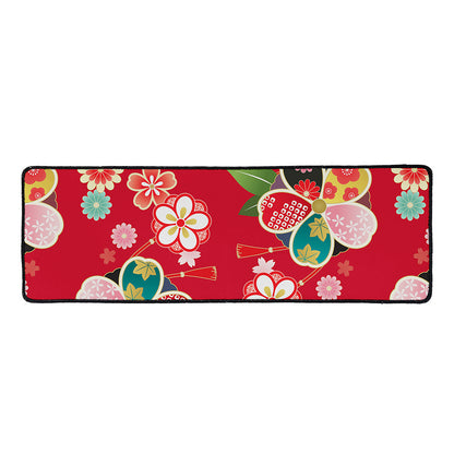 Japanese Kimono Pattern Print Long Kitchen Mat