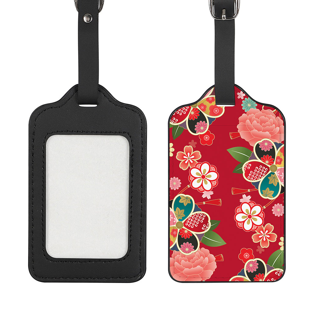 Japanese Kimono Pattern Print Luggage Tag