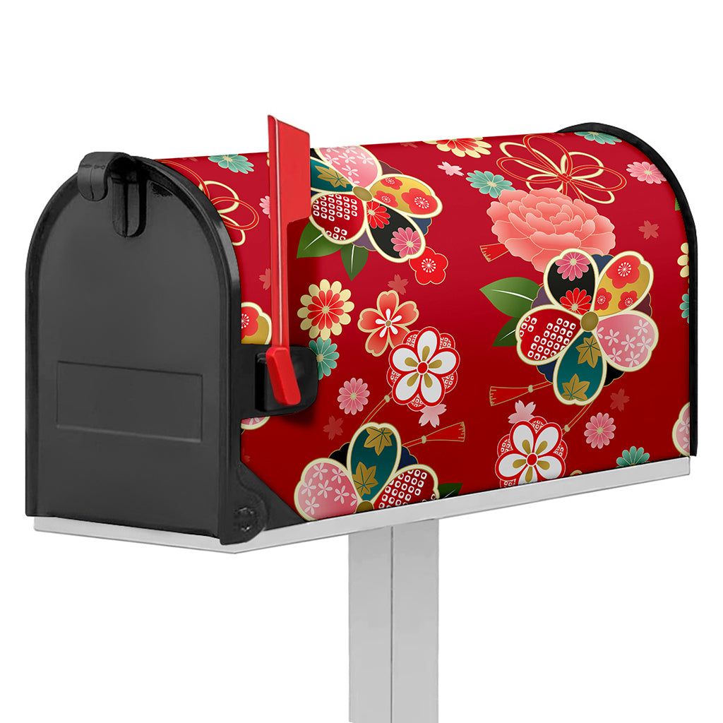 Japanese Kimono Pattern Print Mailbox Cover