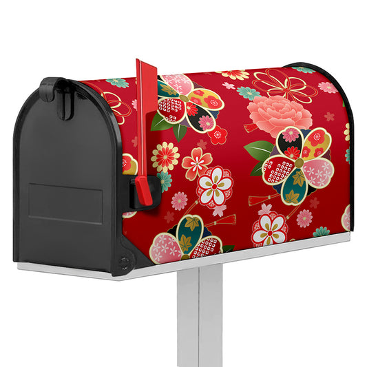 Japanese Kimono Pattern Print Mailbox Cover